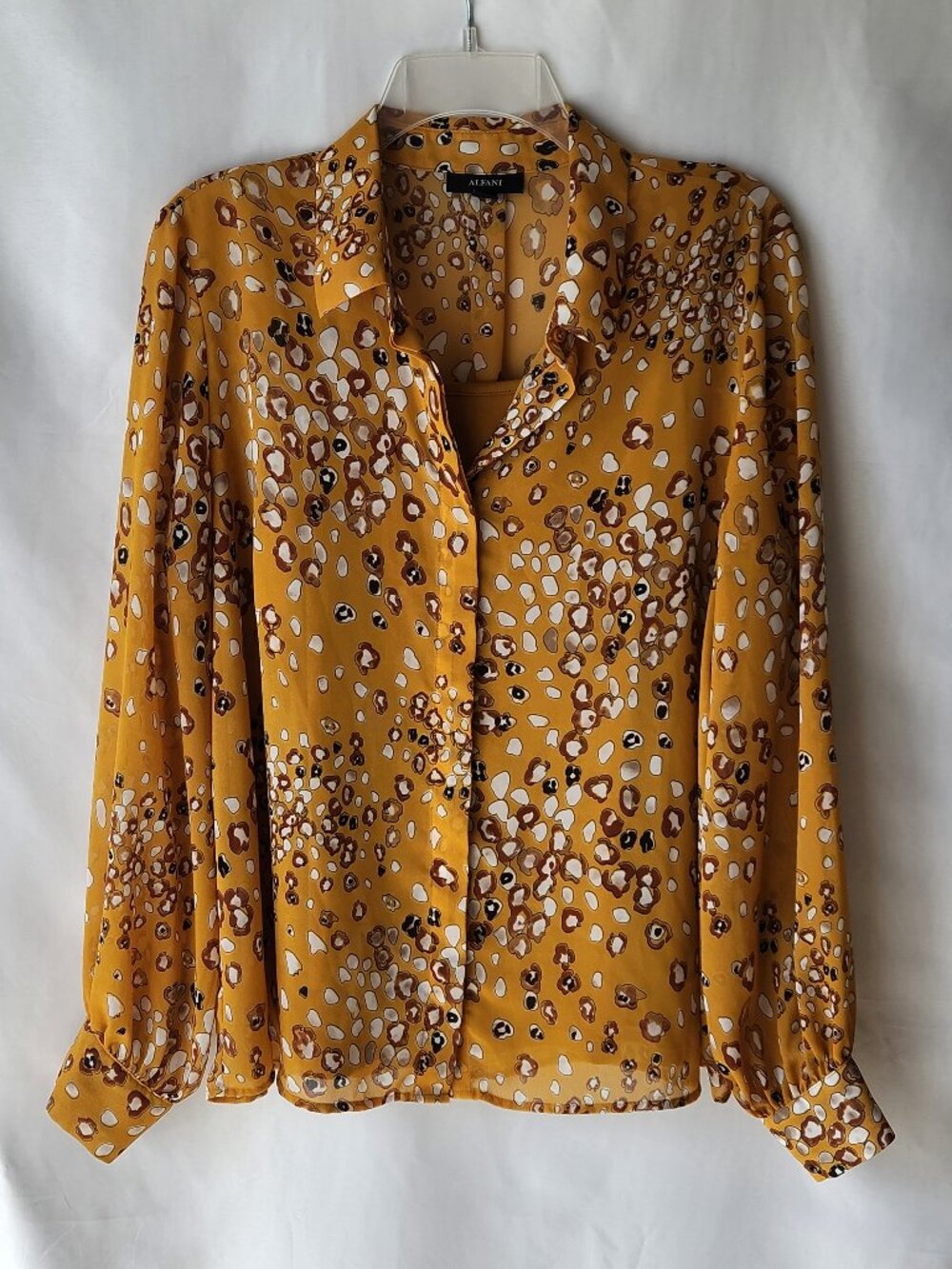 Alfani Blouse Sheer with Camisole Liner Abstract Print Size XL
